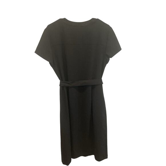 Talbots Womens Shirt Dress Size 14 Black Old Money Business Casual Office NEW - Picture 4 of 10